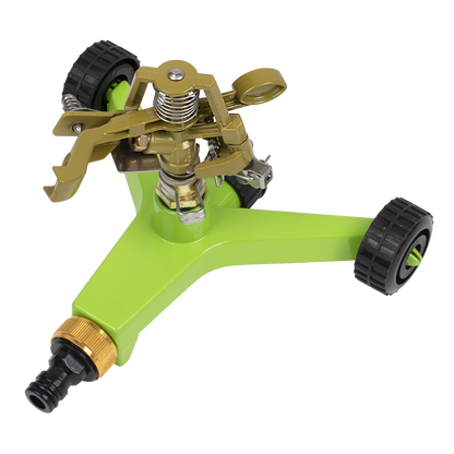Pulsating Sprinkler with Metal Wheeled Base