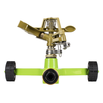 Pulsating Sprinkler with Metal Wheeled Base