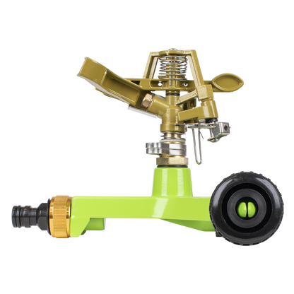 Pulsating Sprinkler with Metal Wheeled Base
