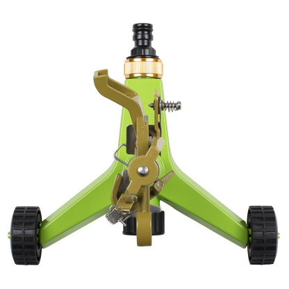 Pulsating Sprinkler with Metal Wheeled Base