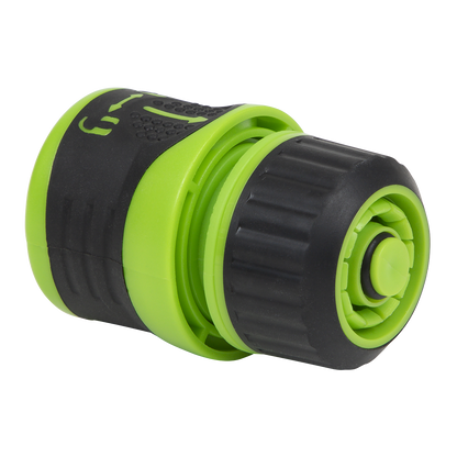 Soft-Touch Hose Connector With Water Stop & Lock 1/2"-5/8"