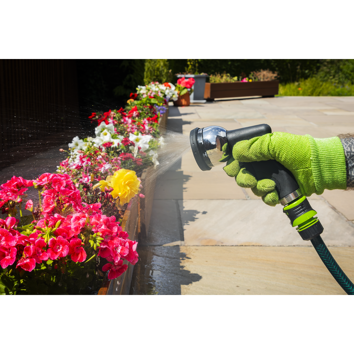 Spray Gun With Soft Grip Handle 10-Pattern