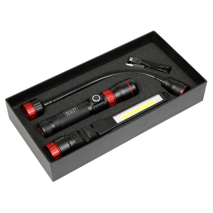 3-in-1 Interchangeable Rechargeable Inspection Light COB LED