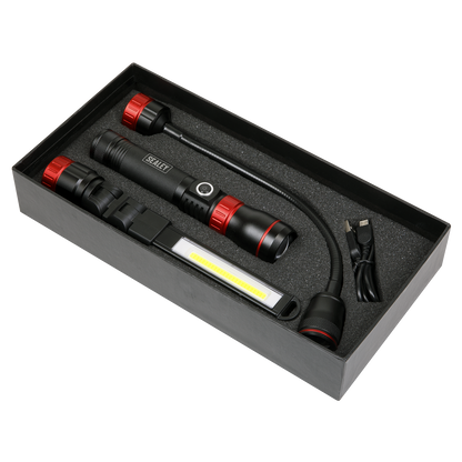 3-in-1 Interchangeable Rechargeable Inspection Light COB LED
