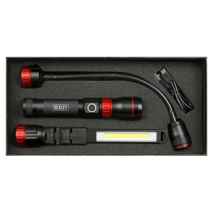 3-in-1 Interchangeable Rechargeable Inspection Light COB LED