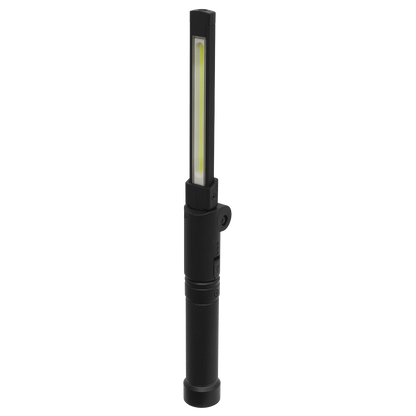 Rechargeable Aluminium Folding Pocket Light 2 COB & 1 SMD LED