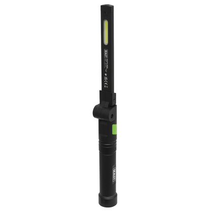 Rechargeable Aluminium Folding Pocket Light 2 COB & 1 SMD LED