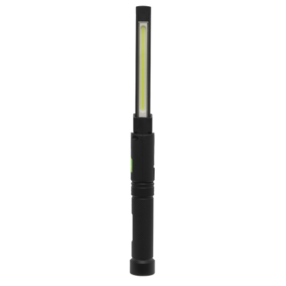 Rechargeable Aluminium Folding Pocket Light 2 COB & 1 SMD LED