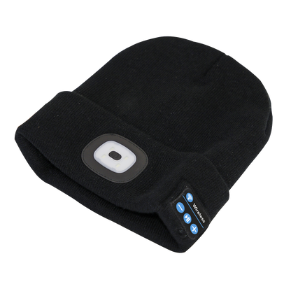 Rechargeable USB Beanie Hat with Wireless Headphones 1W SMD LED