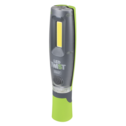 Rechargeable Inspection Light 16W COB & 1W SMD LED - Green - Display Box of 12