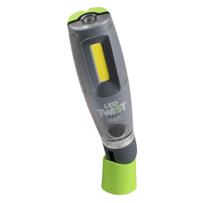 Rechargeable Inspection Light 16W COB & 1W SMD LED - Green - Display Box of 12
