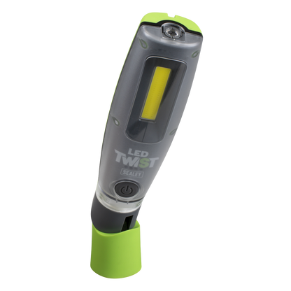 Rechargeable Inspection Light 16W COB & 1W SMD LED - Green - Display Box of 12