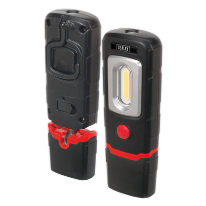 Rechargeable 360° Inspection Light 3W COB & 1W SMD LED - Black