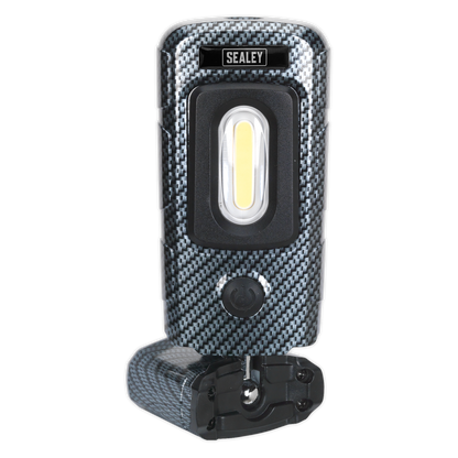 Rechargeable 360° Inspection Light 3W COB & 1W SMD LED - Carbon Fibre Effect