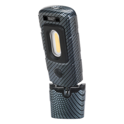 Rechargeable 360° Inspection Light 3W COB & 1W SMD LED - Carbon Fibre Effect