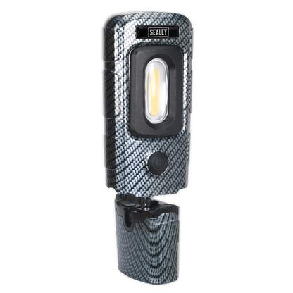Rechargeable 360° Inspection Light 3W COB & 1W SMD LED - Carbon Fibre Effect