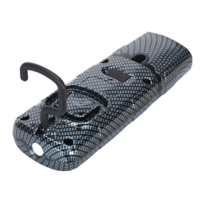 Rechargeable 360° Inspection Light 3W COB & 1W SMD LED - Carbon Fibre Effect