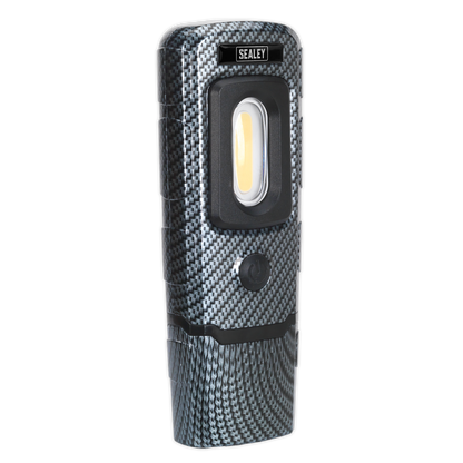 Rechargeable 360° Inspection Light 3W COB & 1W SMD LED - Carbon Fibre Effect