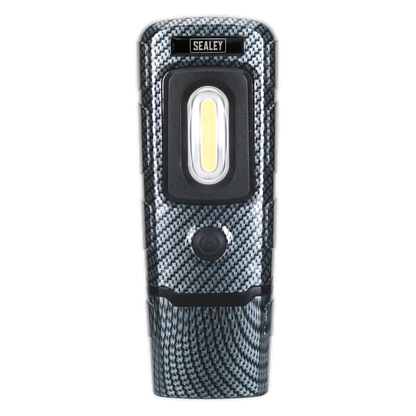 Rechargeable 360° Inspection Light 3W COB & 1W SMD LED - Carbon Fibre Effect