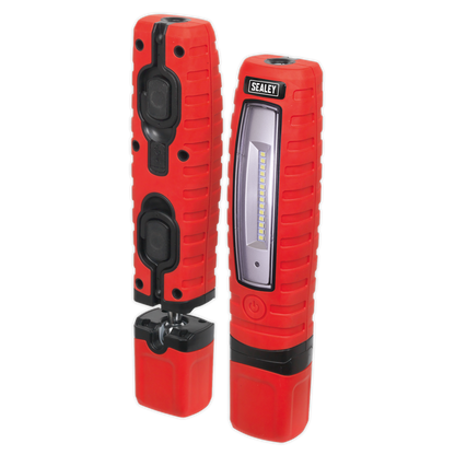 Rechargeable 360° Inspection Light 8W & 3W SMD LED - Red