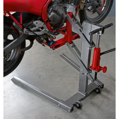 Single Post Hydraulic Portable Motorcycle Lift 450kg Capacity