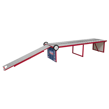 Folding Motorcycle Workbench with Ramp 360kg Capacity