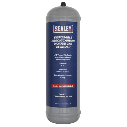 Disposable Argon/Carbon Dioxide Gas Cylinder 430g, 2.2L - Pack of 4