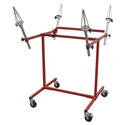 Heavy-Duty Alloy Wheel Painting/Repair Stand 4 Wheel Capacity