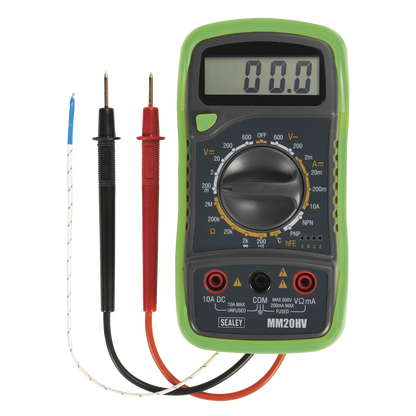 8-Function Digital Multimeter with Thermocouple - Hi-Vis Green