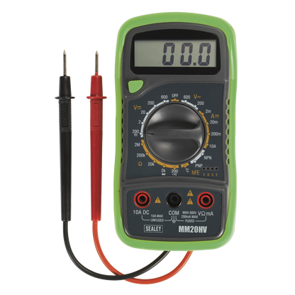 8-Function Digital Multimeter with Thermocouple - Hi-Vis Green