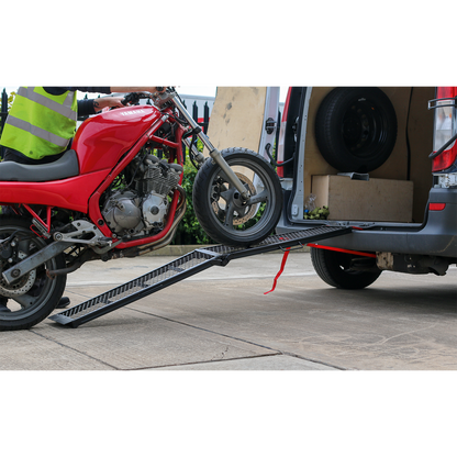 Steel Mesh Folding Loading Ramp 360kg Capacity