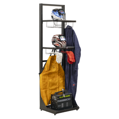 Motorcycle Helmet & Gear Tidy, Freestanding