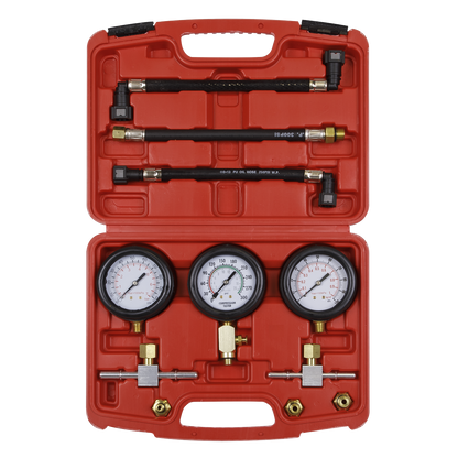 Motorcycle Compression & Fuel Pressure Gauge Set 3pc