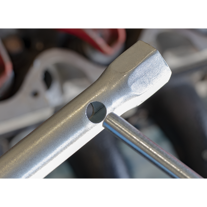 Long Reach Double End Spark Plug Box Spanner with L-Bar