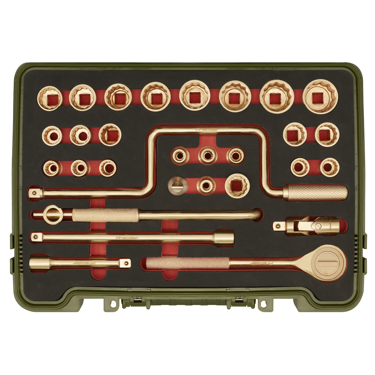 Premier Non-Sparking Socket Set 1/2"Sq Drive 31pc