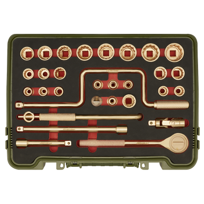 Premier Non-Sparking Socket Set 1/2"Sq Drive 31pc