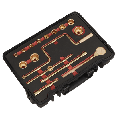 Premier Non-Sparking Socket Set 1/2"Sq Drive 17pc