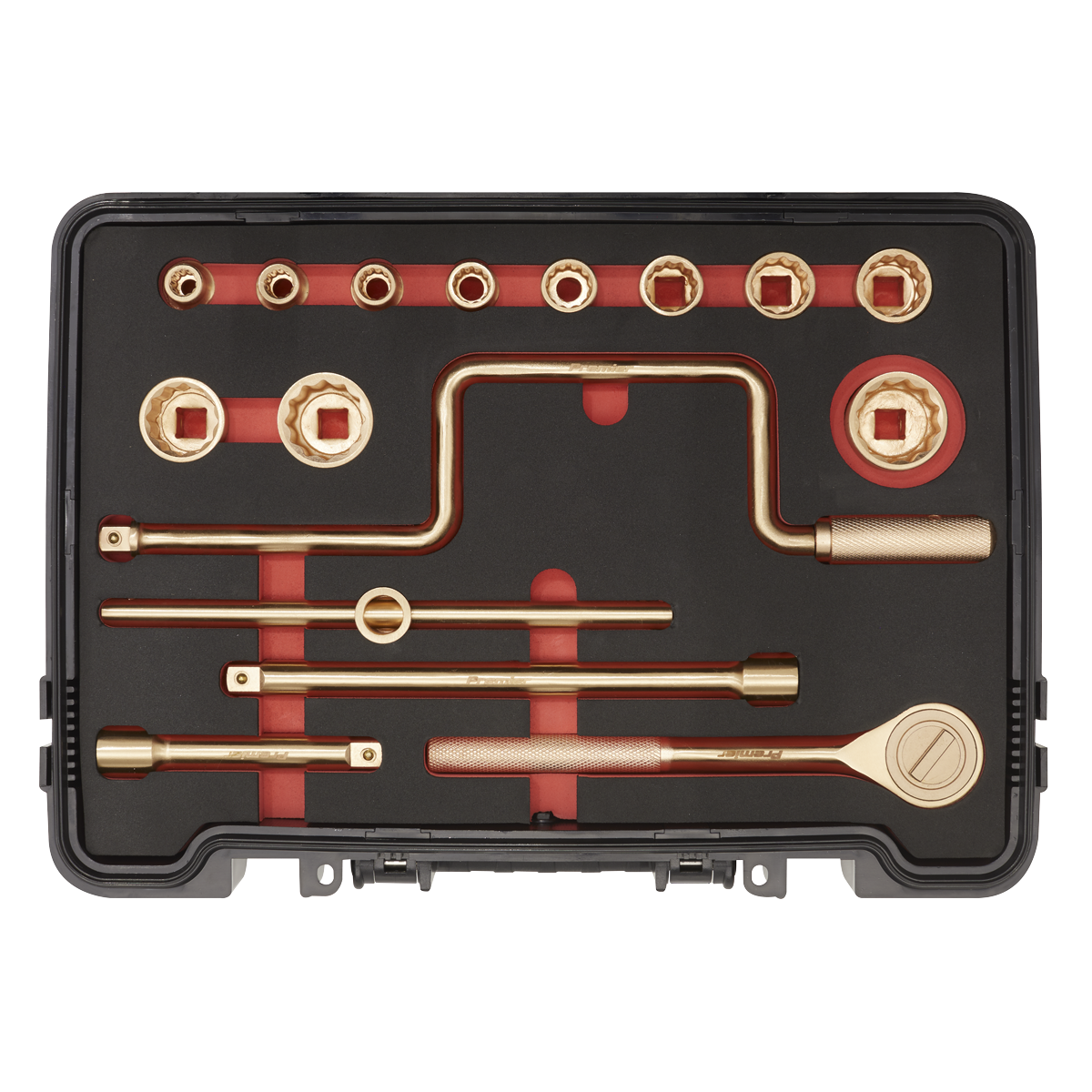 Premier Non-Sparking Socket Set 1/2"Sq Drive 17pc