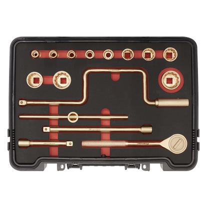 Premier Non-Sparking Socket Set 1/2"Sq Drive 17pc