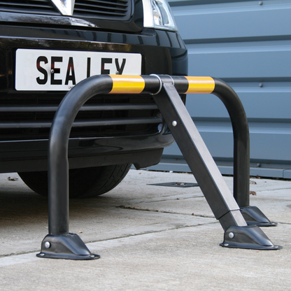 Triple Leg Parking Barrier with Integral Lock