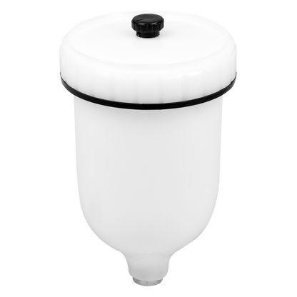 Paint Spray Gun Pot with Brass Fitting 600ml - White
