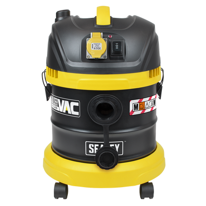 BuilderVac® Wet & Dry Vacuum Cleaner 15L Stainless Steel Drum M Class Filtration 110V