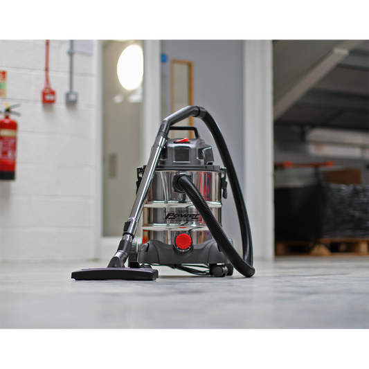 Vacuum Cleaner Wet & Dry Stainless Drum 20L 1250W