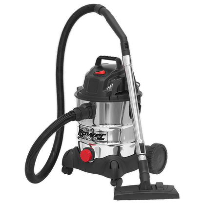 Vacuum Cleaner Wet & Dry Stainless Drum 20L 1250W