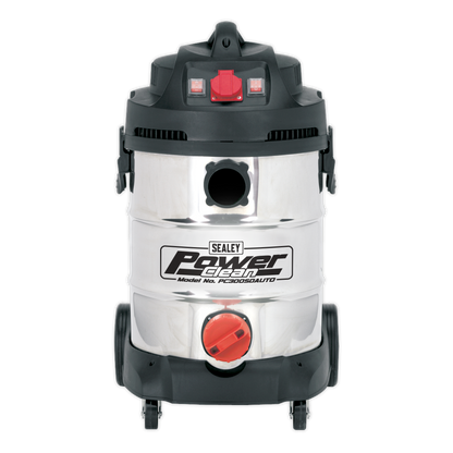 Industrial Vacuum Cleaner Stainless Steel Drum Auto Start 30L 1400W/230V