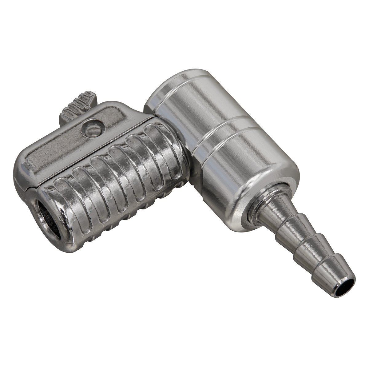 PCL 90° Angled Swivel Tyre Inflator Clip-On Connector 6mm Bore