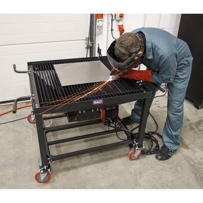 Adjustable Height Plasma Cutting Table/Workbench with Castor Wheels