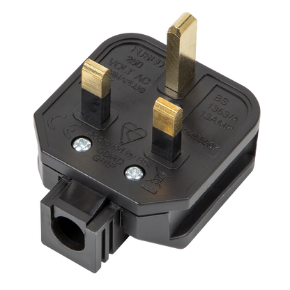 13A Heavy-Duty Plug - Black