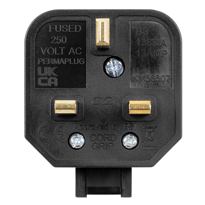 13A Heavy-Duty Plug - Black