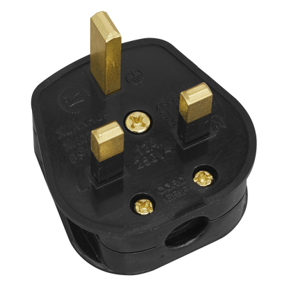 13A Plug, Black - Pack of 20